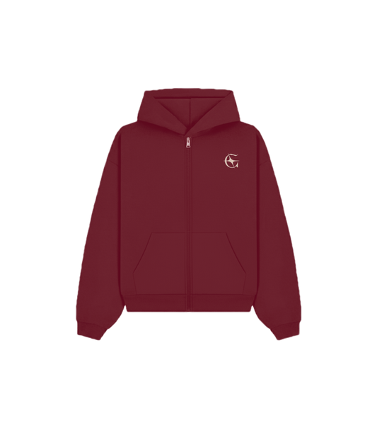 Zipper Sweater Burgundy