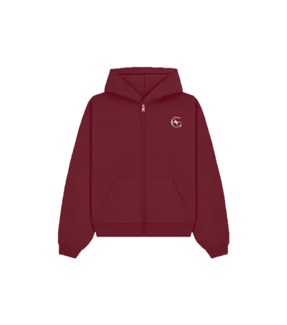 Zipper Sweater Burgundy